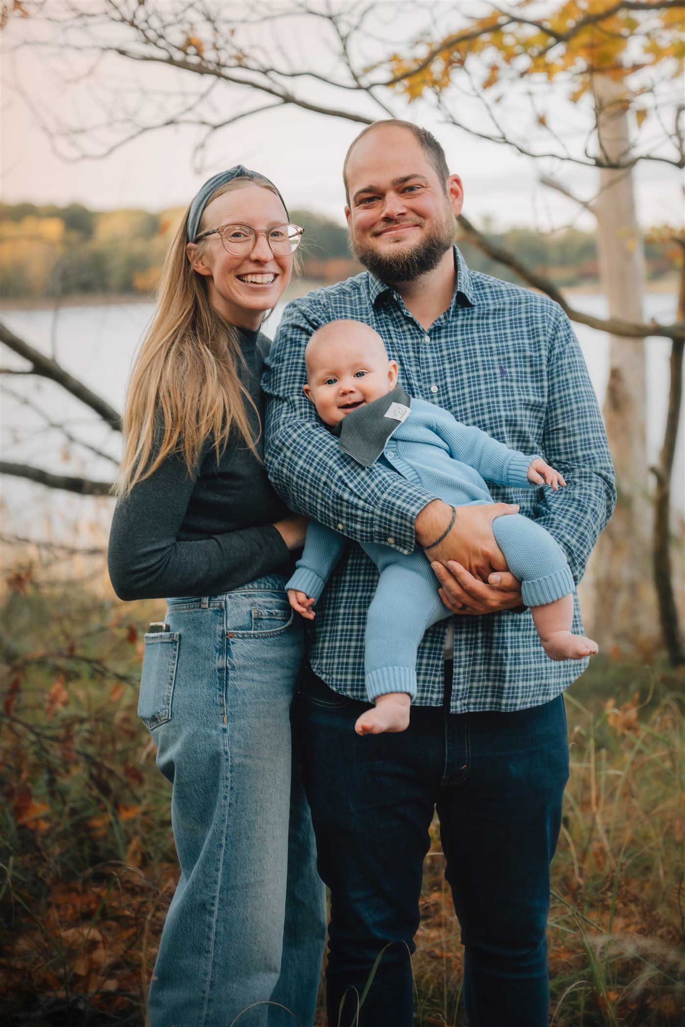 Andreas, owner of Arvada PaintWorks, with his wife and son